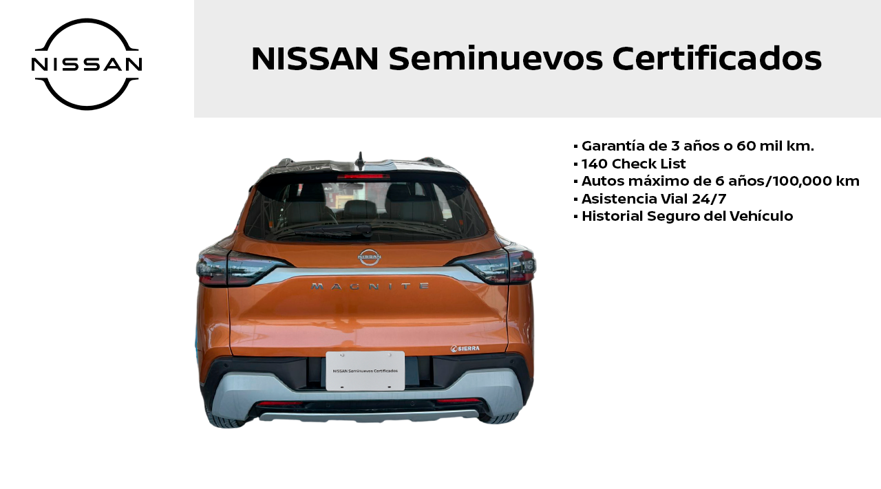 2025 Nissan MAGNITE 5 PUERTAS EXCLUSIVE 1.0 LTS CVT T